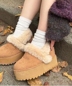 ESPERANZA / エスペランサ ブーツ（ショート丈） | SNSで話題！厚底2WAYフェイクムートンサボ