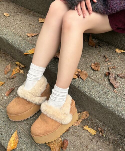 ESPERANZA / エスペランサ ブーツ(ショート丈) | SNSで話題!厚底2WAYフェイクムートンサボ | 詳細12