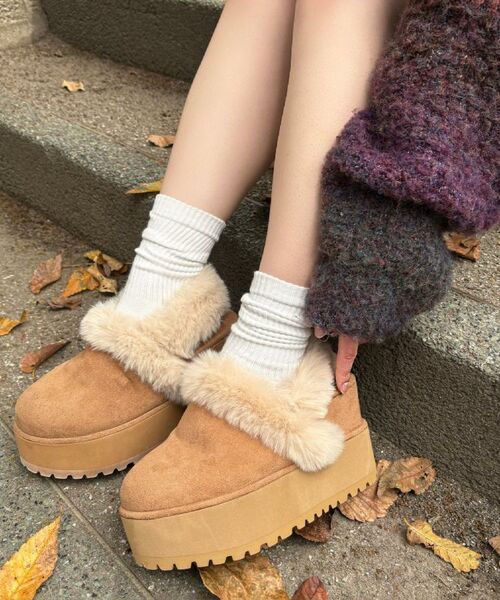 ESPERANZA / エスペランサ ブーツ(ショート丈) | SNSで話題!厚底2WAYフェイクムートンサボ | 詳細13