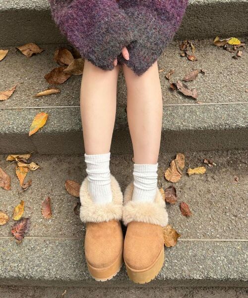 ESPERANZA / エスペランサ ブーツ(ショート丈) | SNSで話題!厚底2WAYフェイクムートンサボ | 詳細14
