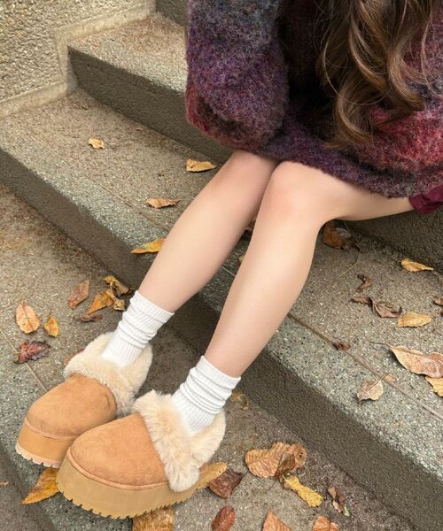 ESPERANZA / エスペランサ ブーツ(ショート丈) | SNSで話題!厚底2WAYフェイクムートンサボ | 詳細15