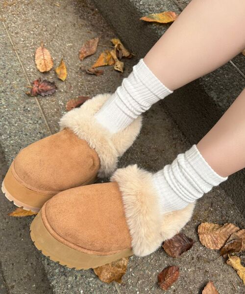 ESPERANZA / エスペランサ ブーツ(ショート丈) | SNSで話題!厚底2WAYフェイクムートンサボ | 詳細16