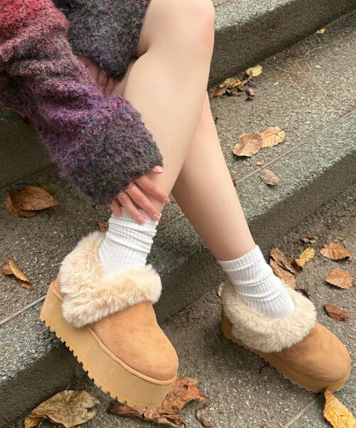 ESPERANZA / エスペランサ ブーツ(ショート丈) | SNSで話題!厚底2WAYフェイクムートンサボ | 詳細17