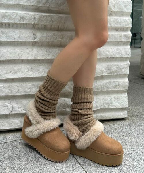 ESPERANZA / エスペランサ ブーツ(ショート丈) | SNSで話題!厚底2WAYフェイクムートンサボ | 詳細18