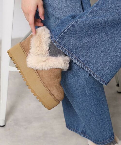 ESPERANZA / エスペランサ ブーツ(ショート丈) | SNSで話題!厚底2WAYフェイクムートンサボ | 詳細21