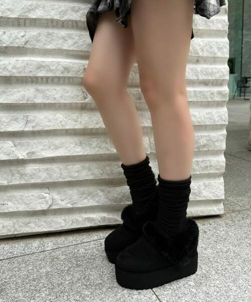 ESPERANZA / エスペランサ ブーツ(ショート丈) | SNSで話題!厚底2WAYフェイクムートンサボ | 詳細3