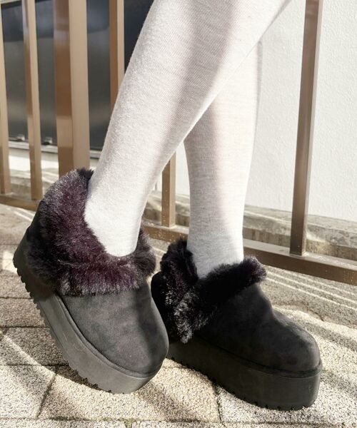 ESPERANZA / エスペランサ ブーツ(ショート丈) | SNSで話題!厚底2WAYフェイクムートンサボ | 詳細6