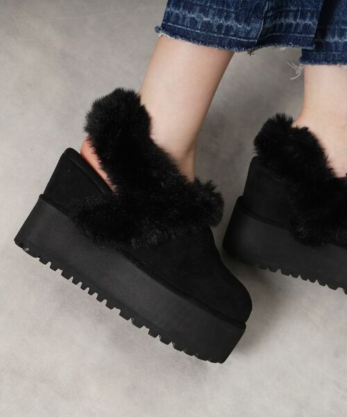 ESPERANZA / エスペランサ ブーツ(ショート丈) | SNSで話題!厚底2WAYフェイクムートンサボ | 詳細9