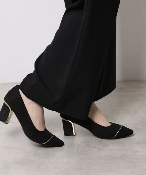 ESPERANZA / エスペランサ パンプス | ラメヒールゴールドラインパンプス | 詳細1