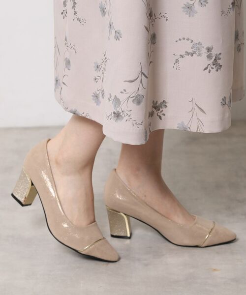 ESPERANZA / エスペランサ パンプス | ラメヒールゴールドラインパンプス | 詳細7