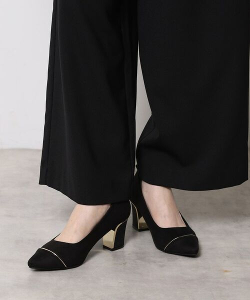 ラメヒールゴールドラインパンプス （パンプス）｜ESPERANZA