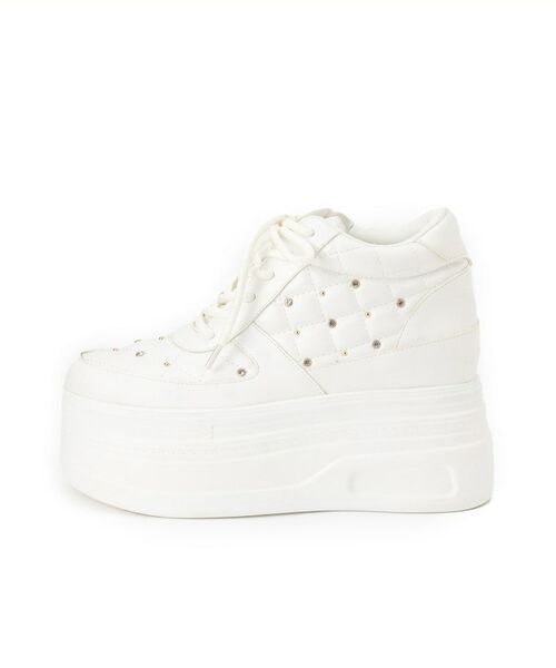 ESPERANZA / エスペランサ スニーカー | きゅんフィット厚底フラットキルティングスタッズスニーカー | 詳細13