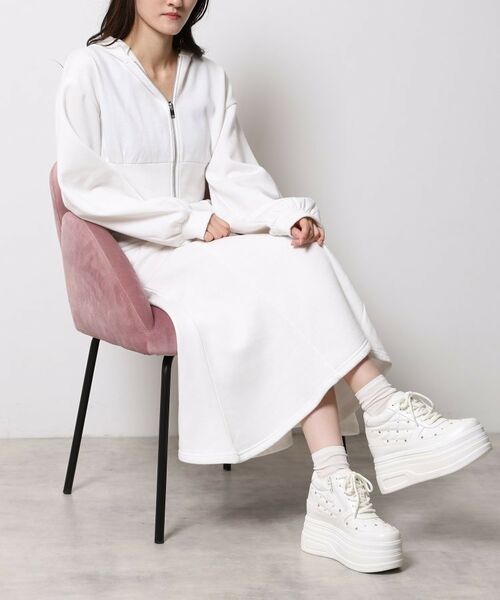 ESPERANZA / エスペランサ スニーカー | きゅんフィット厚底フラットキルティングスタッズスニーカー | 詳細3