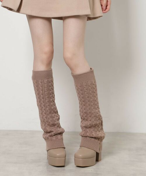 ESPERANZA / エスペランサ ブーツ（ショート丈） | 【ラク盛り／ロングブーツ】リピーター続出／脚長美脚 2WAYニットカバーレイヤーロングブーツ | 詳細8