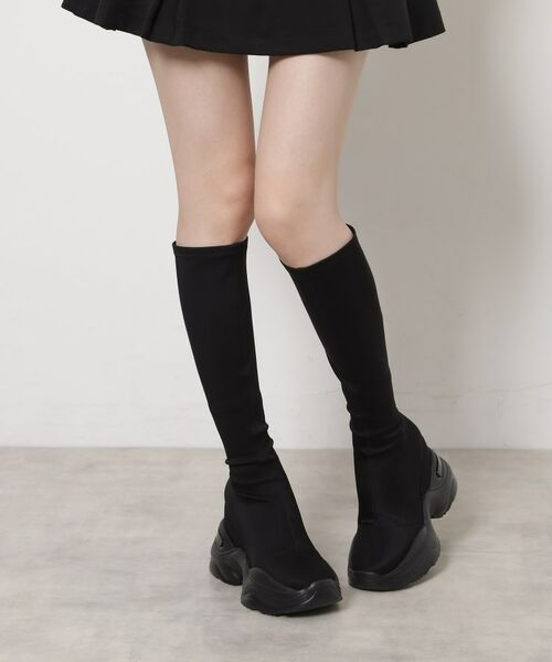 ESPERANZA/エスペランサ スニーカーソールストレッチロングブーツ ブラック(319) LL(24.5cm-25.0cm) ESPERANZA/エスペランサ スニーカーソールストレッチロングブーツ ブラック(319) LL(24.5cm-25.0cm)