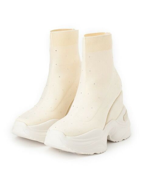 ESPERANZA / エスペランサ ブーツ(ショート丈) | スニーカーソールラインストーンニットブーツ | 詳細10