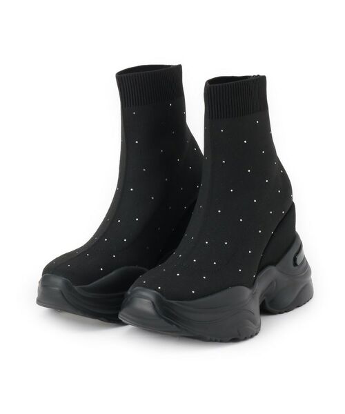ESPERANZA / エスペランサ ブーツ(ショート丈) | スニーカーソールラインストーンニットブーツ | 詳細12