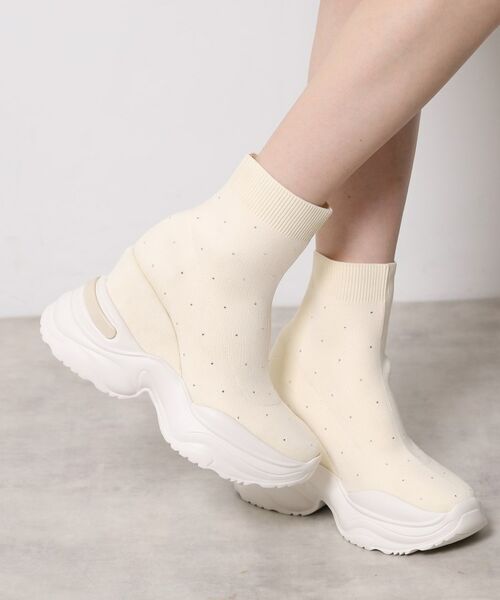 ESPERANZA / エスペランサ ブーツ(ショート丈) | スニーカーソールラインストーンニットブーツ | 詳細2