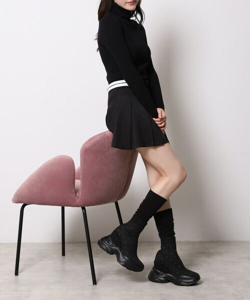 ESPERANZA / エスペランサ ブーツ(ショート丈) | スニーカーソールラインストーンニットブーツ | 詳細6