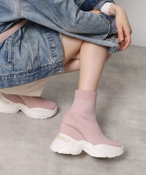 ESPERANZA / エスペランサ ブーツ(ショート丈) | スニーカーソールラインストーンニットブーツ | 詳細7