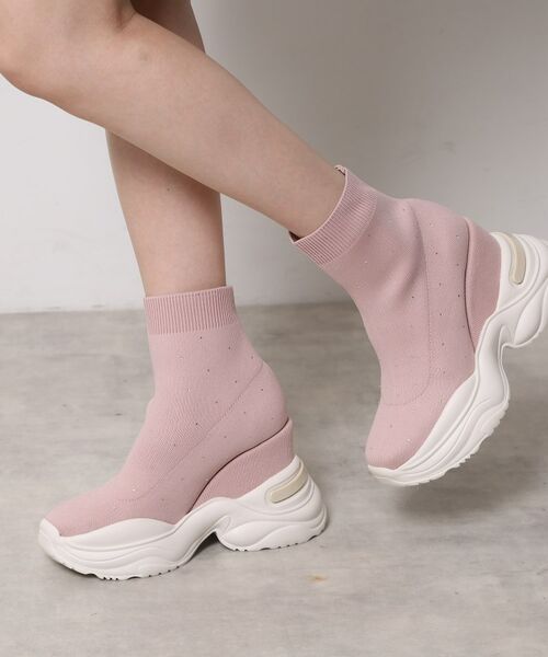 ESPERANZA / エスペランサ ブーツ(ショート丈) | スニーカーソールラインストーンニットブーツ | 詳細8