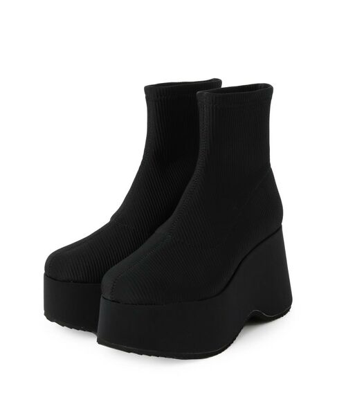 ESPERANZA / エスペランサ ブーツ（ショート丈） | スタイルぐんっとアップ！厚底ニットショートブーツ | 詳細12