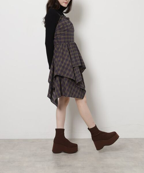 ESPERANZA / エスペランサ ブーツ（ショート丈） | スタイルぐんっとアップ！厚底ニットショートブーツ | 詳細6