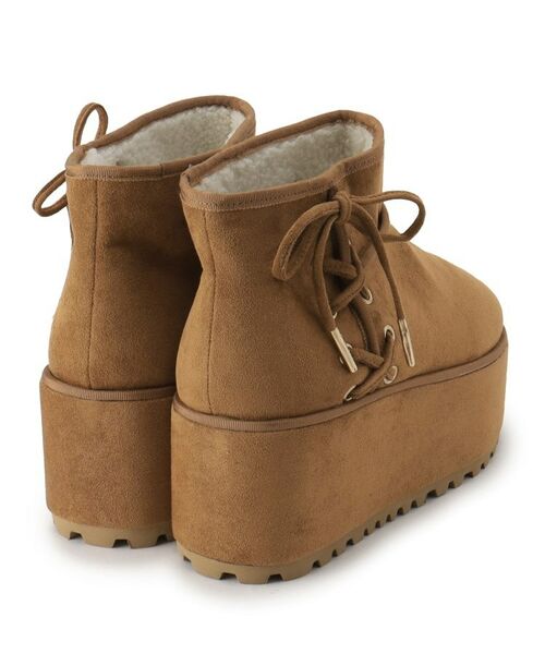 ESPERANZA / エスペランサ ブーツ(ショート丈) | 厚底レースアップリボンフェイクムートンブーツ | 詳細17
