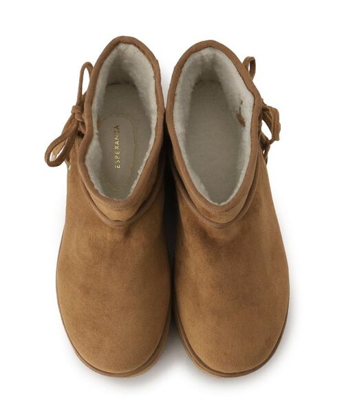 ESPERANZA / エスペランサ ブーツ(ショート丈) | 厚底レースアップリボンフェイクムートンブーツ | 詳細18