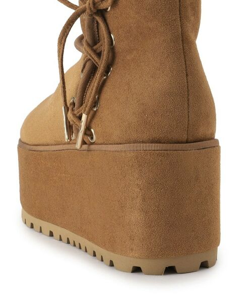 ESPERANZA / エスペランサ ブーツ(ショート丈) | 厚底レースアップリボンフェイクムートンブーツ | 詳細23