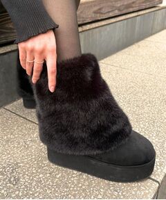 ESPERANZA / エスペランサ ブーツ（ショート丈） | 【EC先行販売】フェイクファー付き2WAYムートン調ブーツ