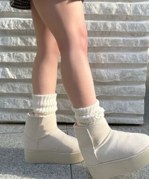 ESPERANZA / エスペランサ ブーツ(ショート丈) | 【EC先行販売】フェイクファー付き2WAYムートン調ブーツ | 詳細10