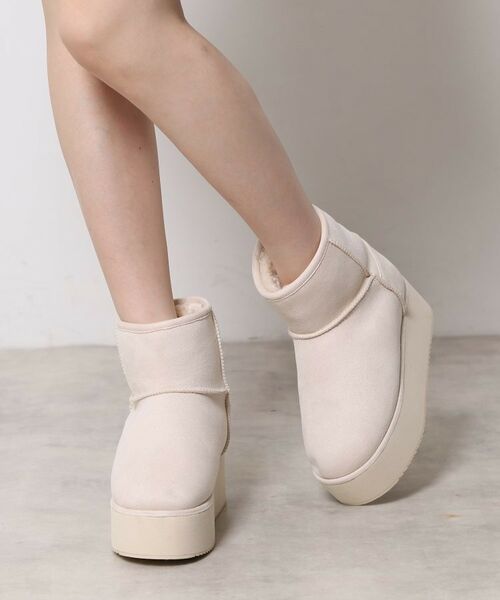 ESPERANZA / エスペランサ ブーツ(ショート丈) | 【EC先行販売】フェイクファー付き2WAYムートン調ブーツ | 詳細11