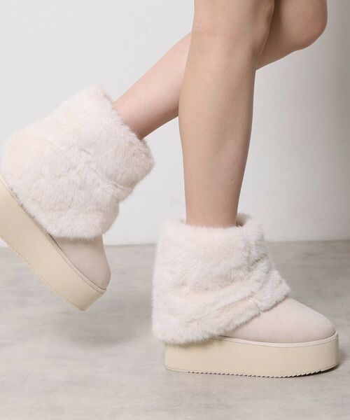 ESPERANZA / エスペランサ ブーツ(ショート丈) | 【EC先行販売】フェイクファー付き2WAYムートン調ブーツ | 詳細12