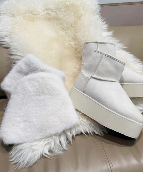 ESPERANZA / エスペランサ ブーツ(ショート丈) | 【EC先行販売】フェイクファー付き2WAYムートン調ブーツ | 詳細15