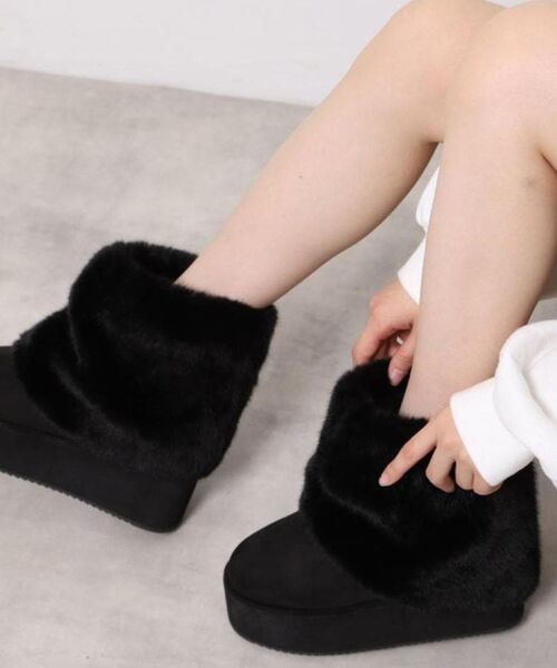 ESPERANZA / エスペランサ ブーツ(ショート丈) | 【EC先行販売】フェイクファー付き2WAYムートン調ブーツ | 詳細22