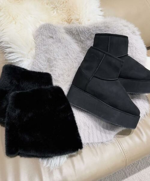 ESPERANZA / エスペランサ ブーツ(ショート丈) | 【EC先行販売】フェイクファー付き2WAYムートン調ブーツ | 詳細27