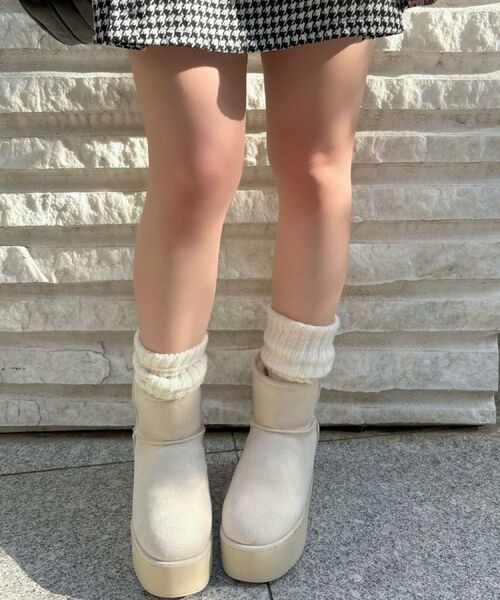 ESPERANZA / エスペランサ ブーツ(ショート丈) | 【EC先行販売】フェイクファー付き2WAYムートン調ブーツ | 詳細7