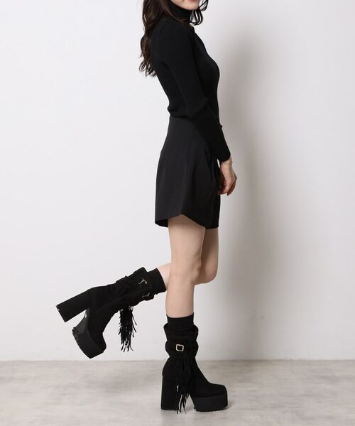 ESPERANZA / エスペランサ ブーツ（ショート丈） | 【EC&SHIBUYA109店限定モデル】厚底フリンジ3WAYショートブーツ | 詳細3