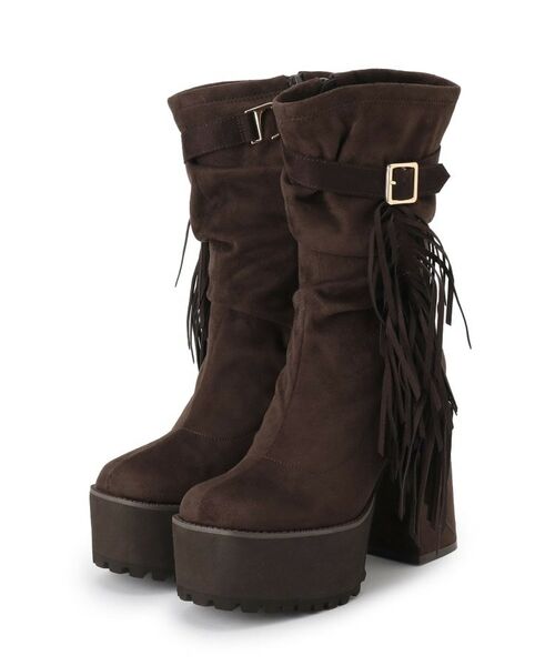 ESPERANZA / エスペランサ ブーツ（ショート丈） | 【EC&SHIBUYA109店限定モデル】厚底フリンジ3WAYショートブーツ | 詳細7