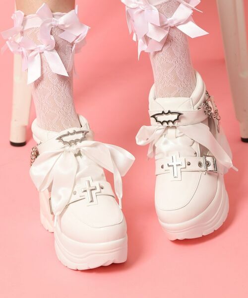 ESPERANZA / エスペランサ スニーカー | 十字架チュールスニーカー(ホワイト(001))