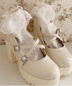 ESPERANZA / エスペランサ パンプス | 厚底キラキラダブルストラップパンプス