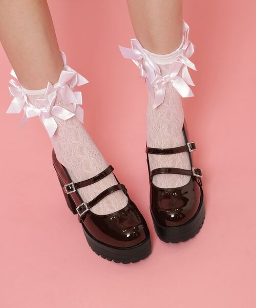 ESPERANZA / エスペランサ パンプス | 厚底キラキラダブルストラップパンプス | 詳細19