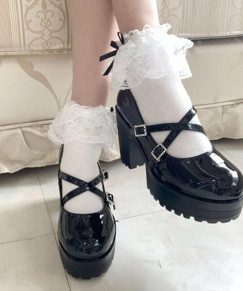 ESPERANZA / エスペランサ パンプス | 厚底キラキラダブルストラップパンプス | 詳細5