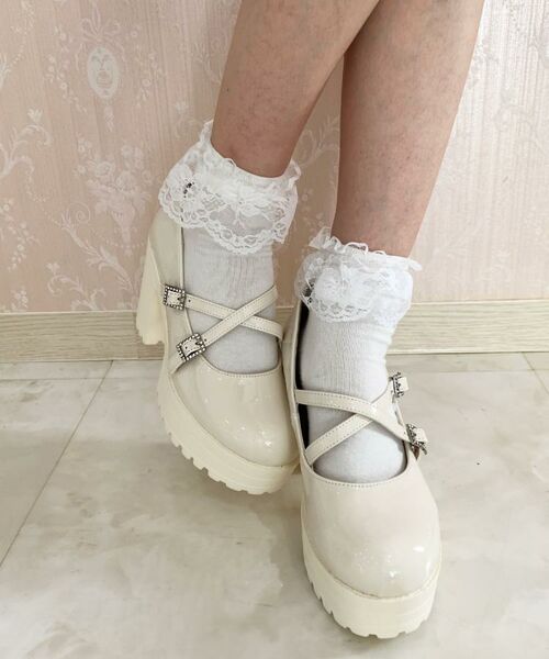 ESPERANZA / エスペランサ パンプス | 厚底キラキラダブルストラップパンプス | 詳細7