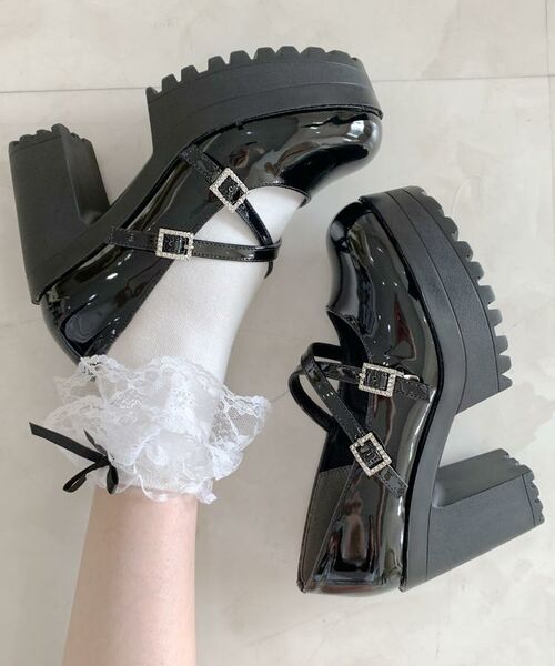 ESPERANZA / エスペランサ パンプス | 厚底キラキラダブルストラップパンプス | 詳細9