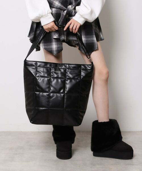 ESPERANZA / エスペランサ ショルダーバッグ | キルティングショルダーバッグ(ブラック(019))