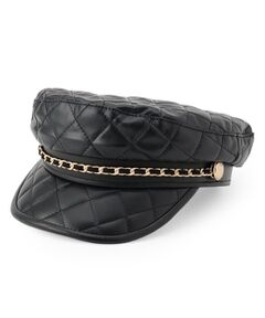 ESPERANZA / エスペランサ ハンチング・キャスケット・ベレー帽 | レザー調キルトマリンキャスケット