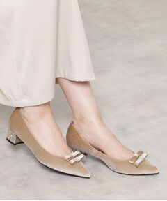 ESPERANZA / エスペランサ パンプス | ラメベルベットダブルリボンパンプス