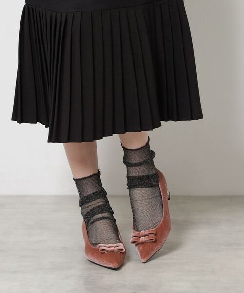 ESPERANZA / エスペランサ パンプス | ラメベルベットダブルリボンパンプス | 詳細11